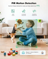 Gpirokcys 5G&2.4GHz WiFi Battery Powered Indoor Camera Wireless, PTZ Pet Camera with 6000mAh Rechargeable, 2.5K 4MP Color Night Vision, SD/Cloud Storage, 2-Way Audio, App Remote, Cat/Dog/Kids/Home Monitoring