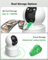 Gpirokcys 5G&2.4GHz WiFi Battery Powered Indoor Camera Wireless, PTZ Pet Camera with 6000mAh Rechargeable, 2.5K 4MP Color Night Vision, SD/Cloud Storage, 2-Way Audio, App Remote, Cat/Dog/Kids/Home Monitoring