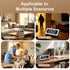 Clock Camera 2K Wood Grain, 5G & 2.4G WiFi Compact Indoor Home Security Camera with Alarm, 3 in 1 Inconspicuous Nanny Camera, Full-Color Night Vision, Human Detection Local SD Storage